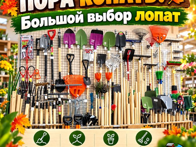 Большой выбор лопат в «Усадьбе» 🛠️