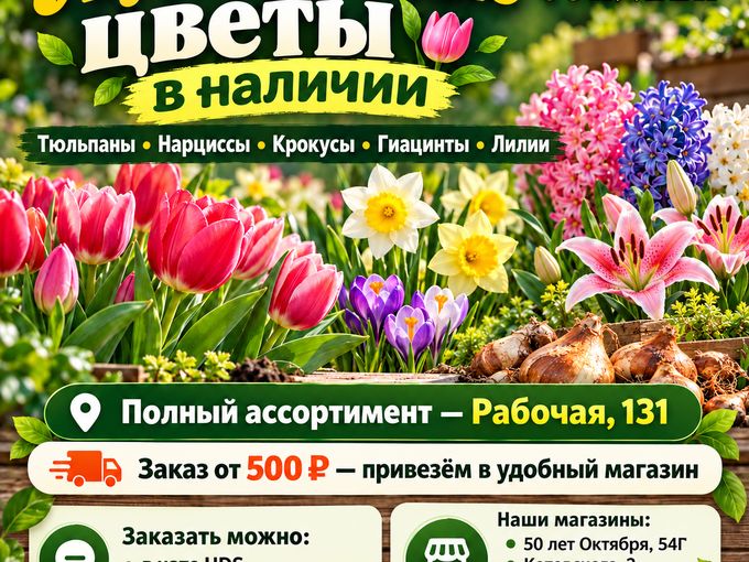 Луковичные цветы в наличии 🌷