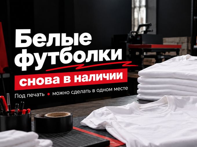 Белые футболки снова в наличии 🤍
