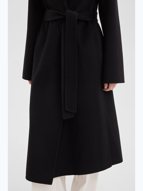 Пальто с воротником шалька double coat