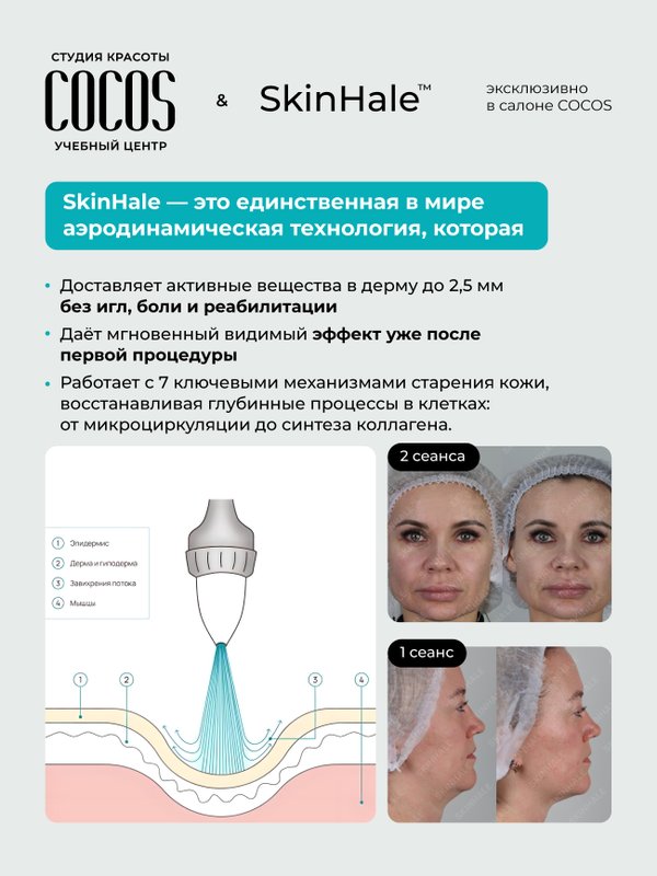 Аэродинамический комплекс SkinHale "Работа с куперозом и розацева" (лицо, шея, зона декольте)
