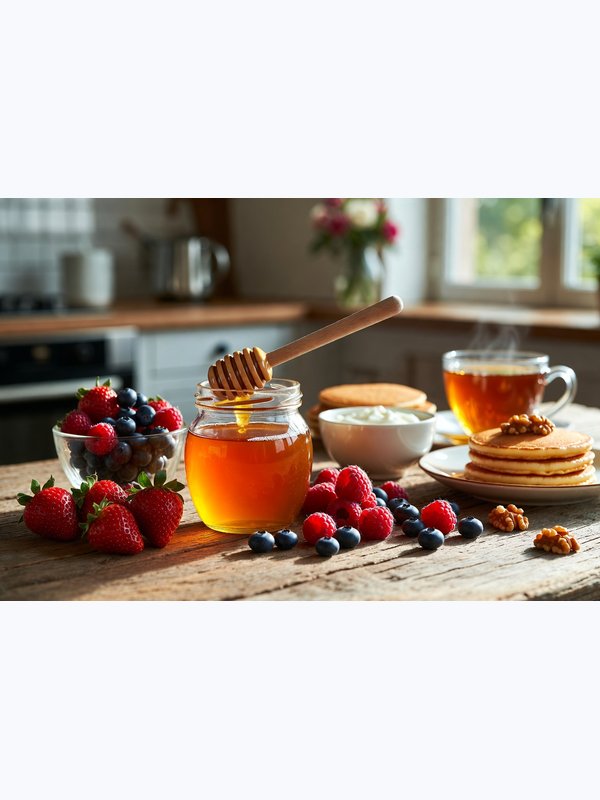 🍯 Настоящий башкирский мёд прямо с фермы «Клубника Шаран»! Свежая откачка, натуральный вкус, без посредников. От 0,5 до 50 л. Самая популярная фасовка — 3 л. Доставка и самовывоз.