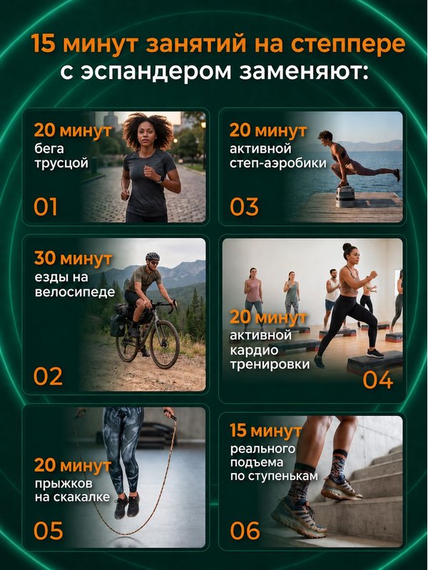 Степпер для дома мини, тренажер для ног с эспандерами