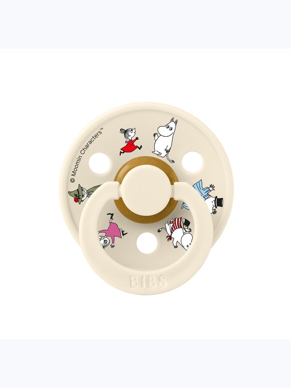Соска-пустышка латексная BIBS x Moomin Colour - Friends - Ivory (0-6мес)