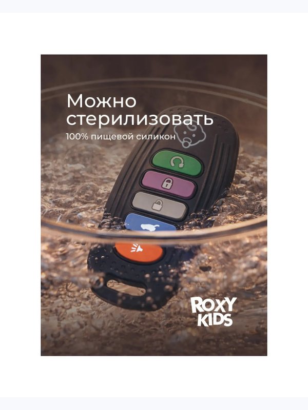 Силиконовый прорезыватель Пульт-брелок для авто ROXY-KIDS (0+)