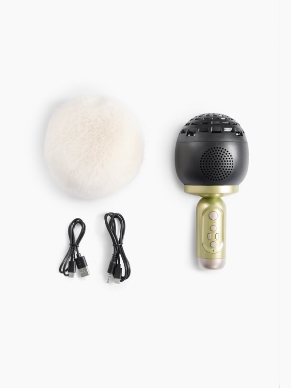 Микрофон Fluffy mic Флафи мик оливковый Happy baby (3г+)