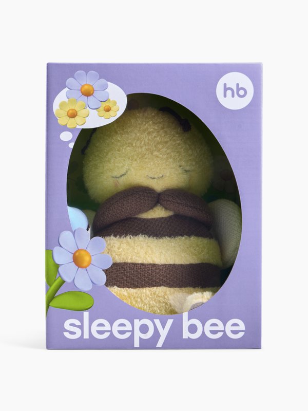 Игрушка мягкая SLEEPY BEE СЛИПИ БИ yellow Happy Baby