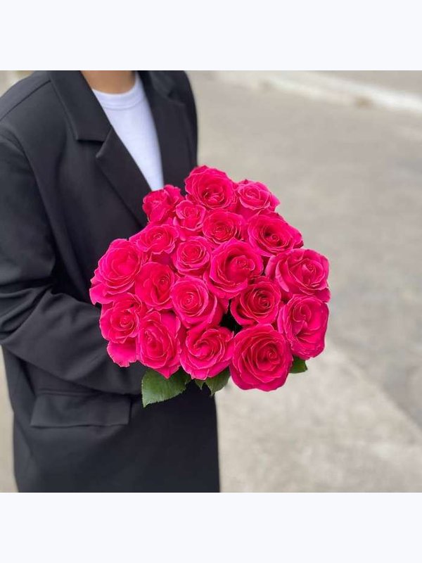 Розовые розы Эквадор (от 7 шт)