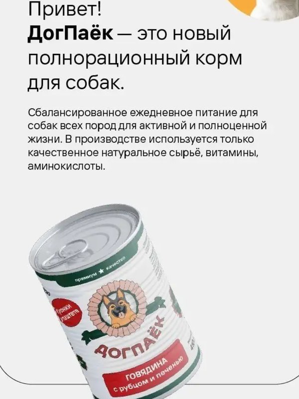 Влажный корм ДогПаёк Кусочки в паштете