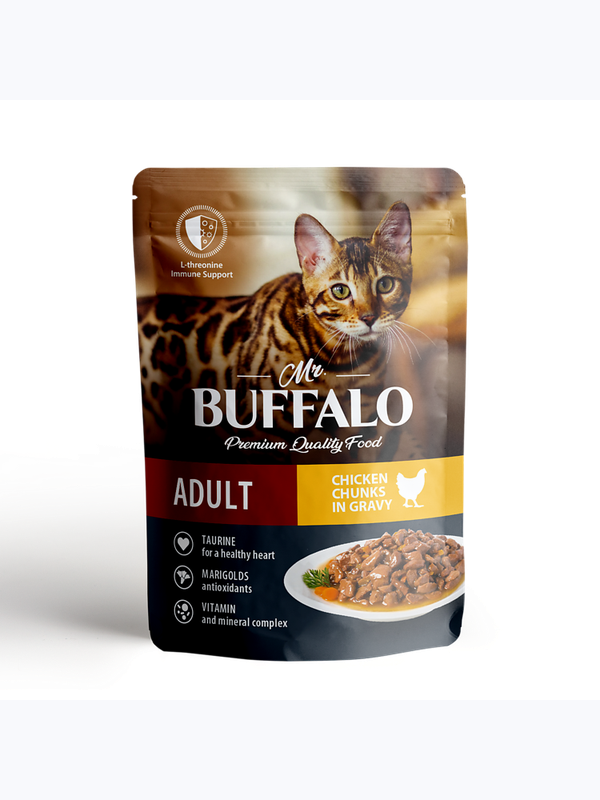 Mr.Buffalo Влажный корм пауч для кошек в соусе, 85г