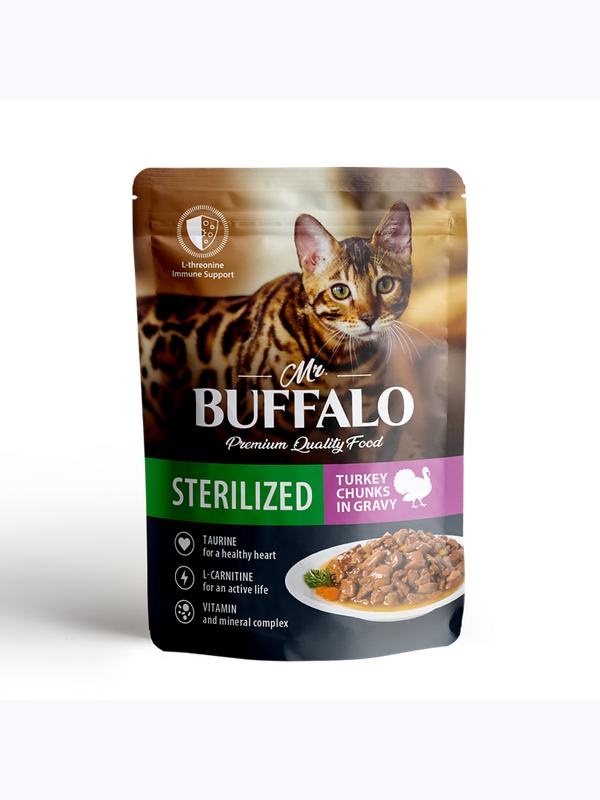 Mr.Buffalo Влажный корм пауч для кошек в соусе, 85г
