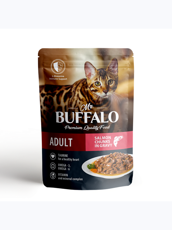 Mr.Buffalo Влажный корм пауч для кошек в соусе, 85г