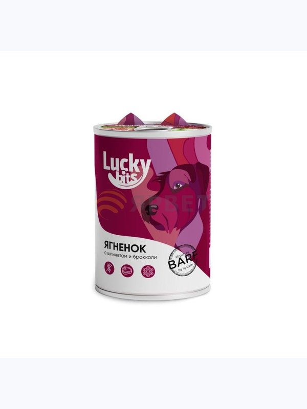 Lucky Bits Консервы для собак полнорационные 400г