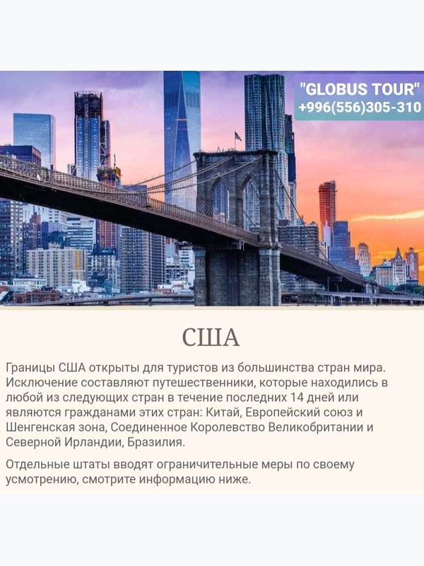 США виза тип B1/B2