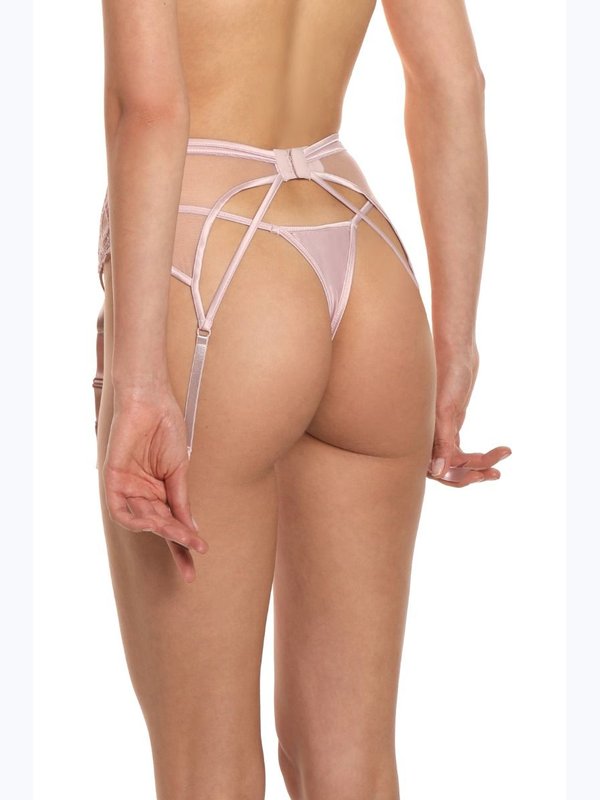 Пояс для панчох JOLIDON FEMME FATALE J2427 // Коричневий+Чорний / Ніжно-рожевий