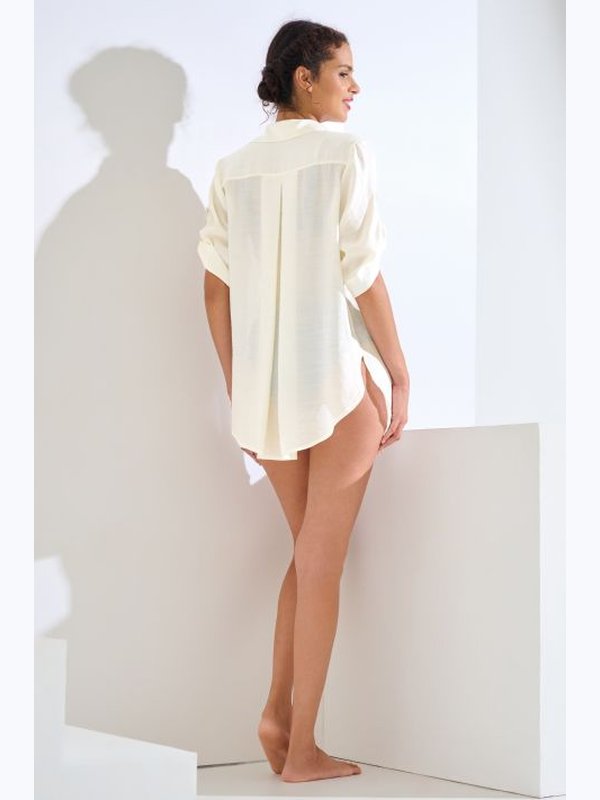 Сорочка-пляж Mini LISCA TANZANIA 49601 // 42, XL, Кремовий