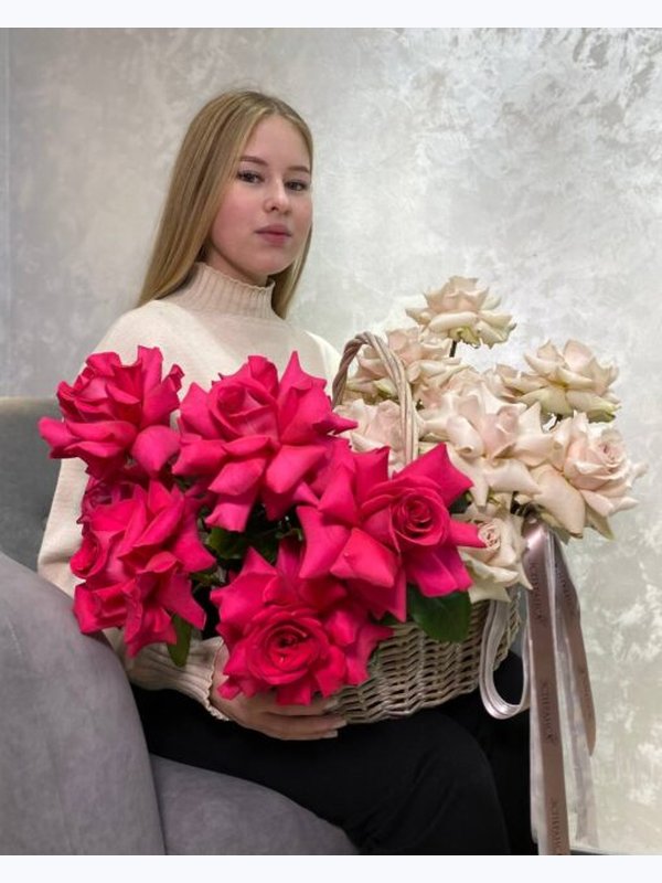 Корзина французских роз