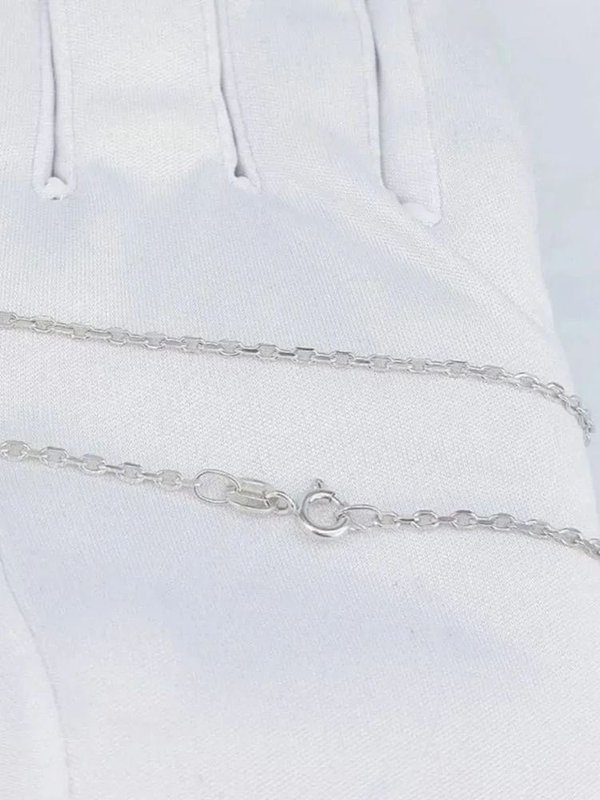 Серебряная цепочка 925, плетение якорное, родирование. длина 40 см