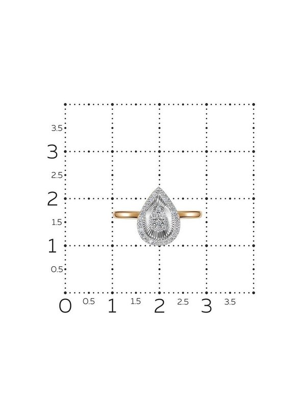 Кольцо с бриллиантами из красного золота Vesna jewelry