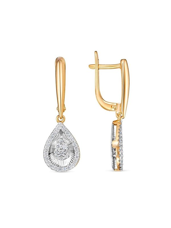 Золотые серьги 22893-159-00-00 Vesna jewelry c бриллиантами