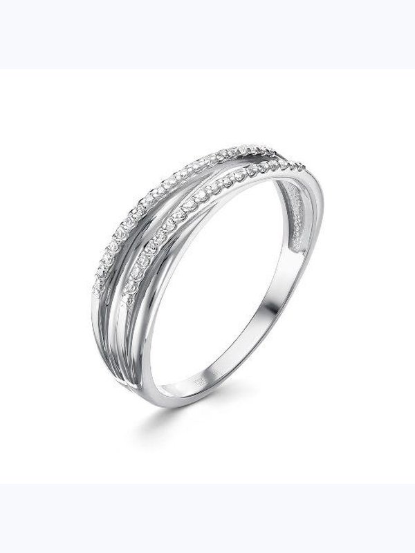 Кольцо из белого золота Vesna jewelry 11052-251-00-00 с бриллиантами