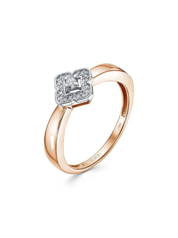 Золотое кольцо с бриллиантами 01-00430-05-001-01-01 ЮК KLONDIKE Jewellery