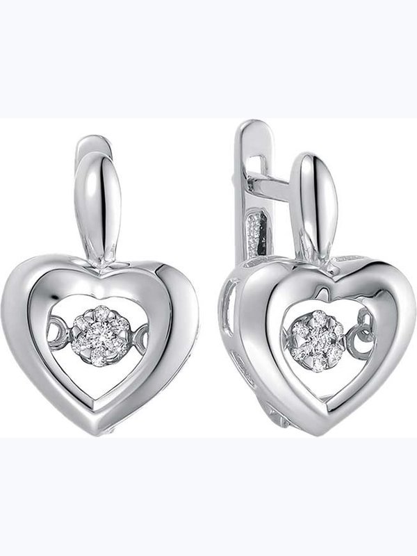 Серьги из белого золота Vesna jewelry 22719-251-00-00 с бриллиантами