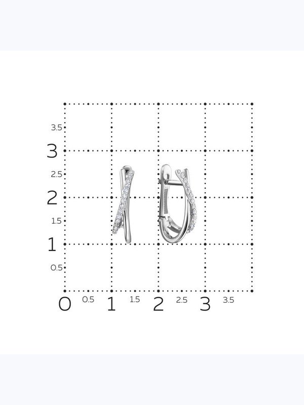 Серьги из белого золота Vesna jewelry 22174-251-00-00 с бриллиантами