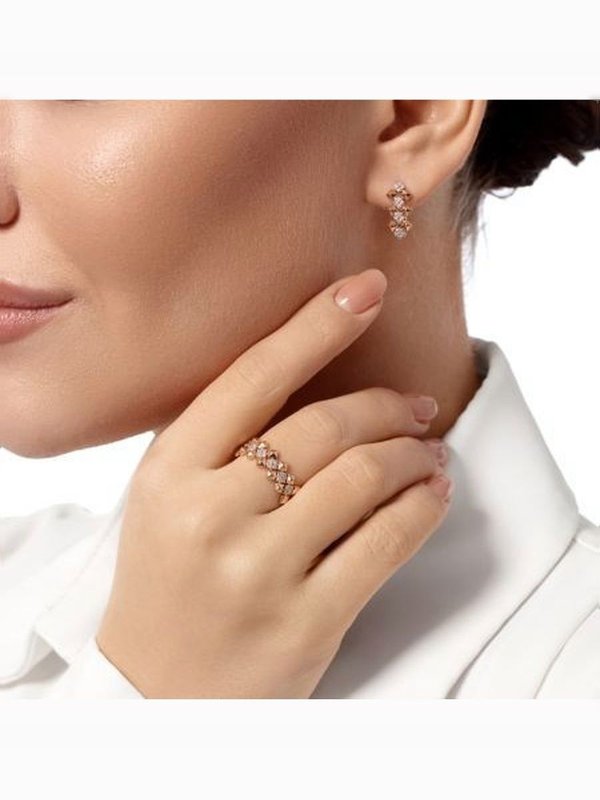 Серьги с бриллиантами из красного золота Vesna