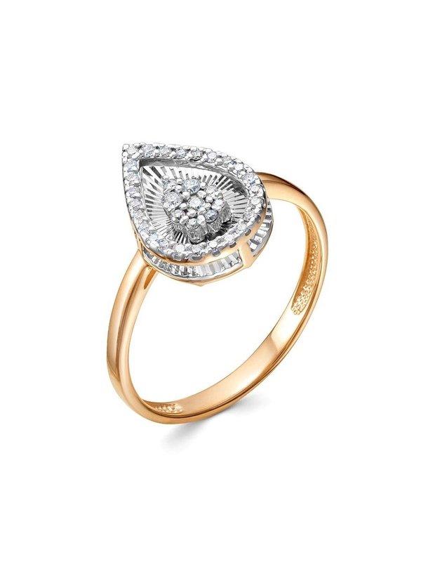 Кольцо с бриллиантами из красного золота Vesna jewelry