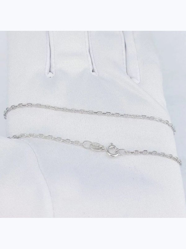 Серебряная цепочка 925, плетение якорное, родирование. длина 60 см
