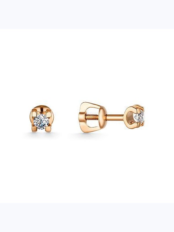 Серьги пусеты из золота Алькор 22273-100