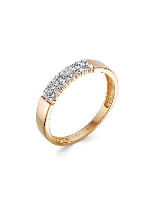 Кольцо с бриллиантами 13062-159-01-00/16 размер из красного золота Vesna jewelry