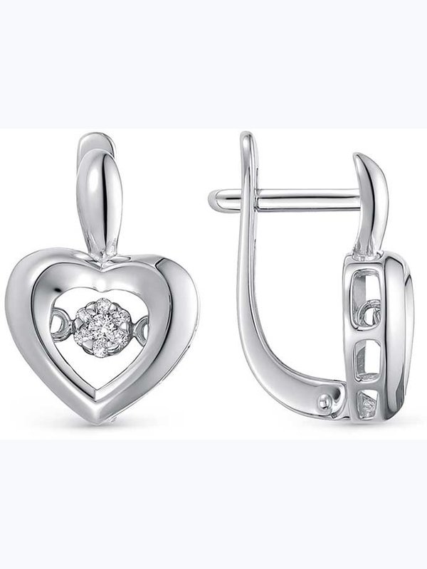 Серьги из белого золота Vesna jewelry 22719-251-00-00 с бриллиантами