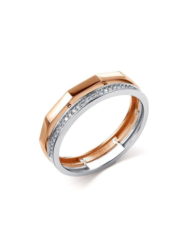 Кольцо золотое 01-00079-05-001-02-06/17,5 размер с бриллиантами KLONDIKE Jewellery