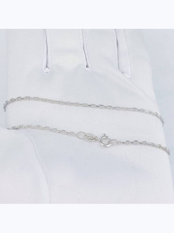 Серебряная цепочка 925, плетение якорное, родирование. длина 65 см