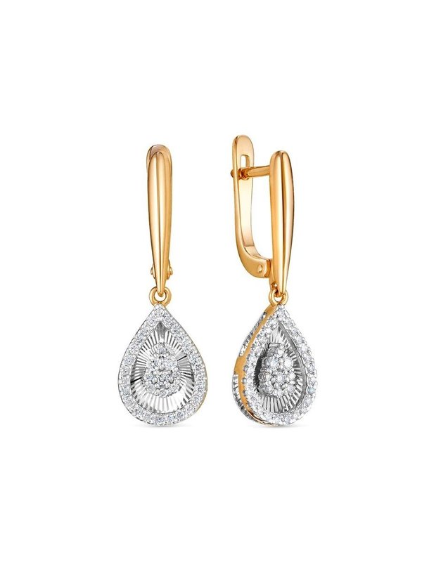 Золотые серьги 22893-159-00-00 Vesna jewelry c бриллиантами