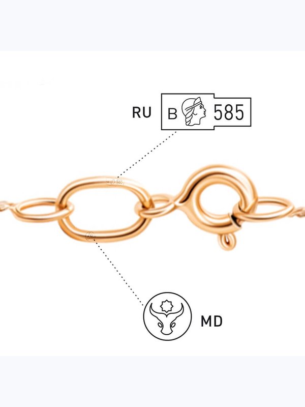 Золотое колье с изумрудом,62537-156-107-01бриллиантами Vesna jewelry