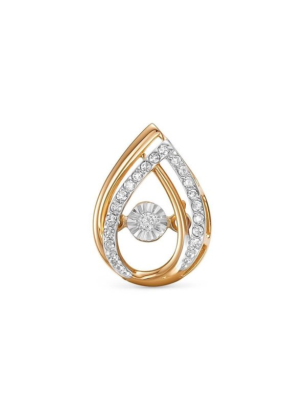 Подвеска с бриллиантами 32825-159-46-00 из красного золота VESNA jewelry