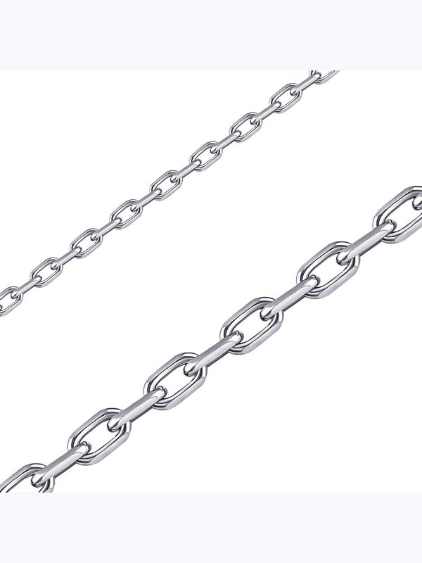Серебряная цепочка 925, плетение якорное, длина 55 см