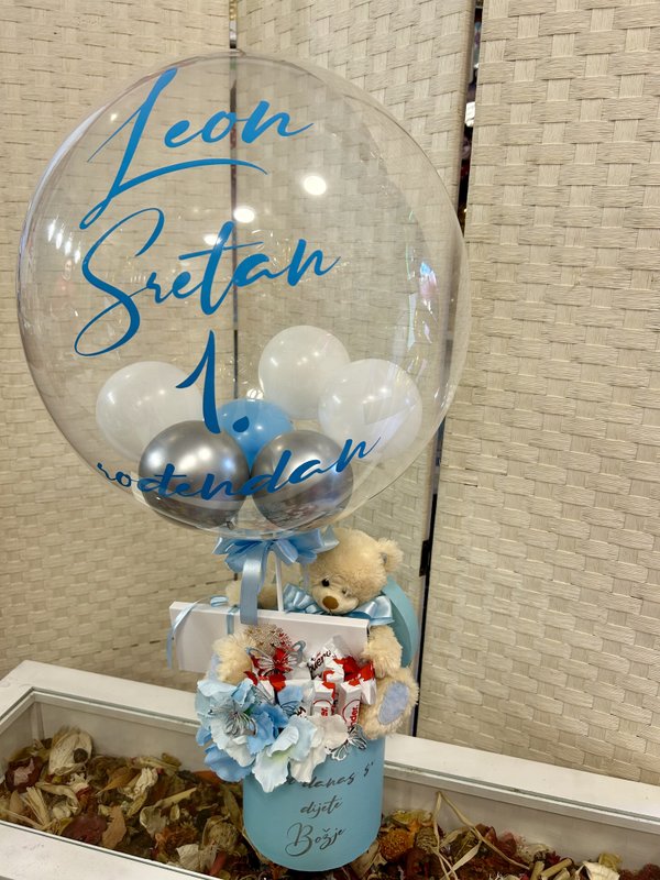 SWEET/FLOWER BALLOON BEAR BOX