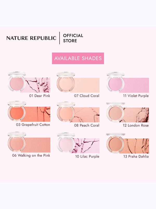NATURE REPUBLIC Румяна для лица By Flowe 08 Peach Coral