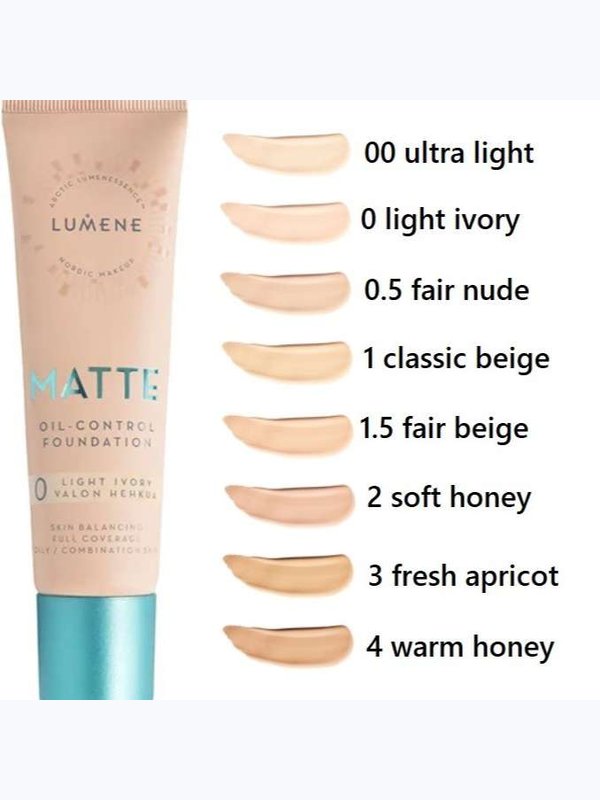 Lumene Matte Control Тональный крем для жирной кожи 30 ml.