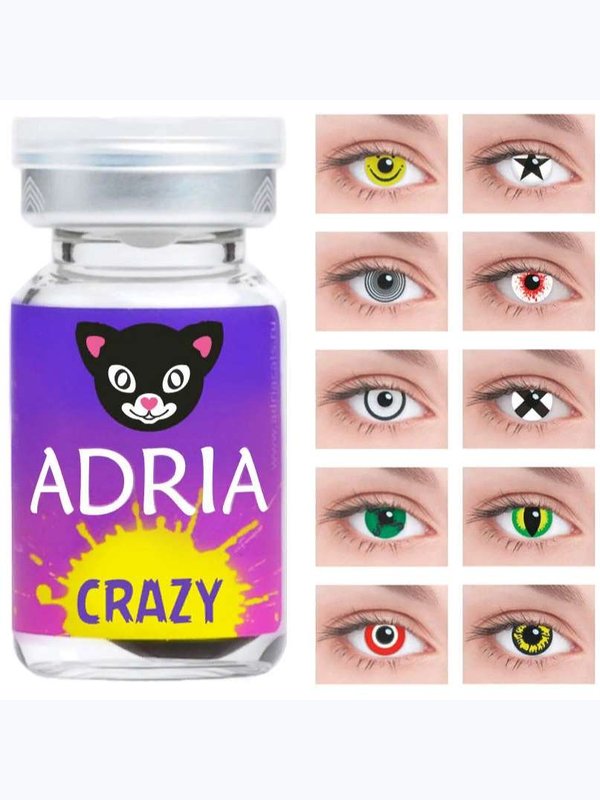 Adria Crazy для светлых и тёмных глаз (1 флакон - 1 линза)