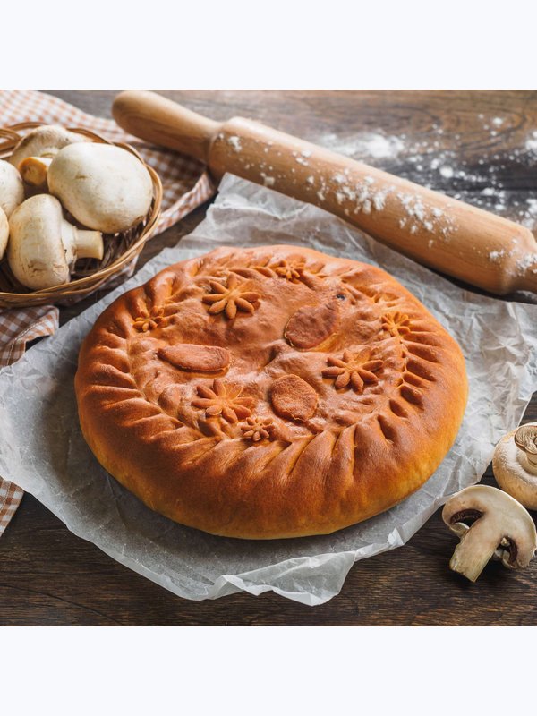 Пирог с картофелем и грибами