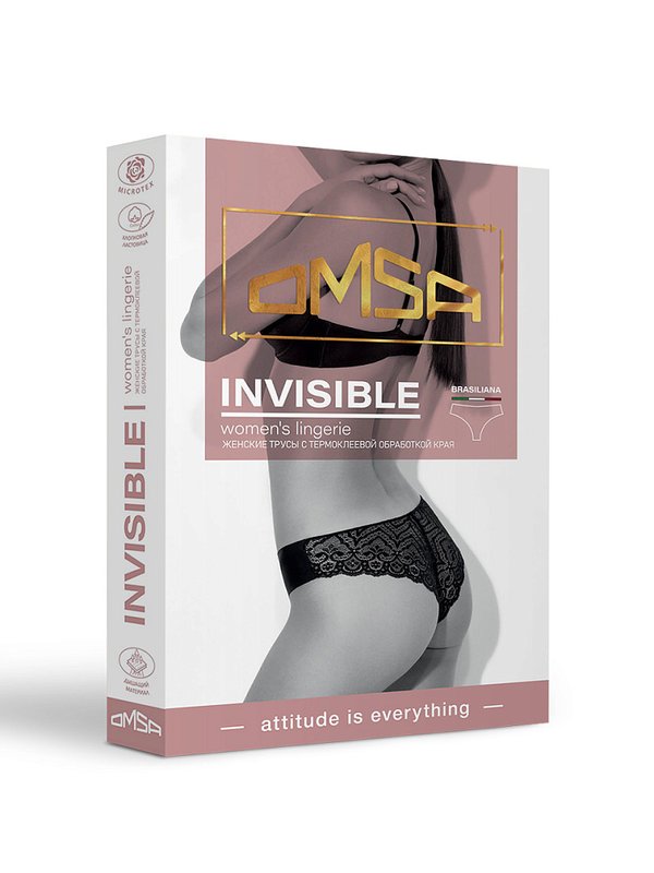 Трусы-бразильяно Omsa OmD2611B Brasiliana Invisible