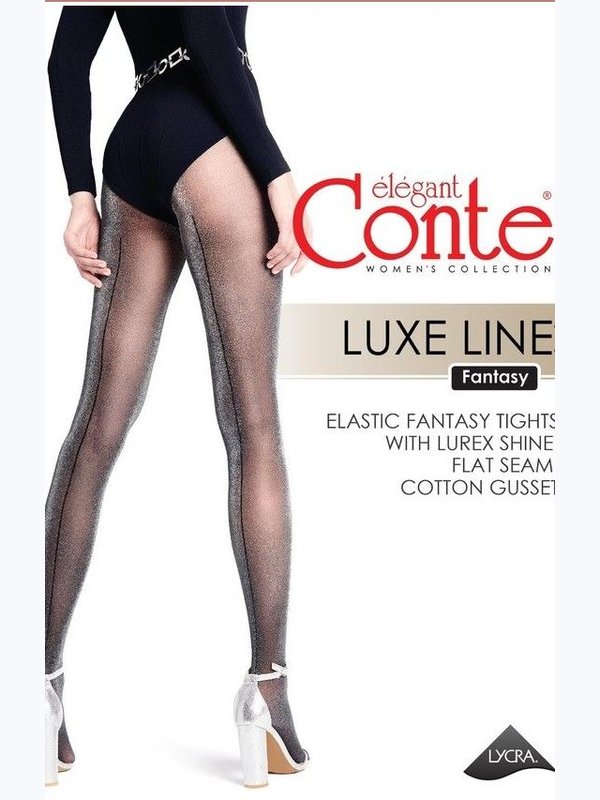 Conte Luxe Line 30 DEN (с люрексом и имитацией шва)