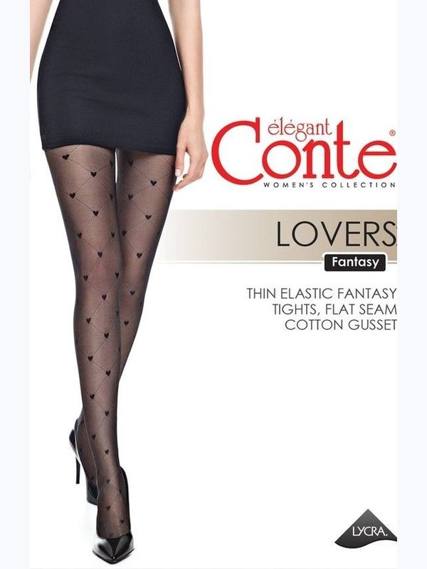 Conte Lovers 30 DEN (в ромбы и сердечки)