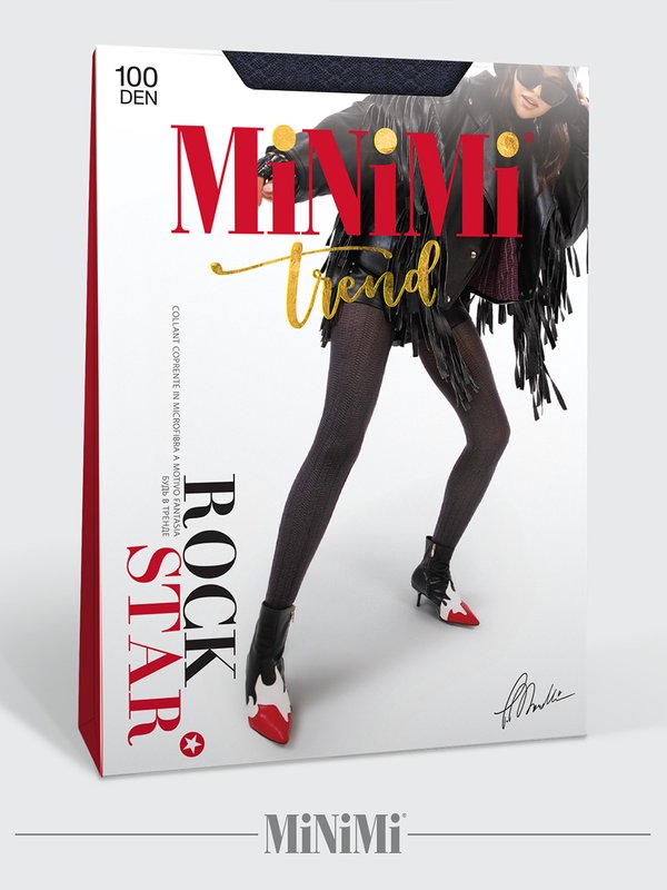Minimi Rock Star 100 DEN жаккард микрофибра (цвета: тем. синий, милитари, тем. зеленый)