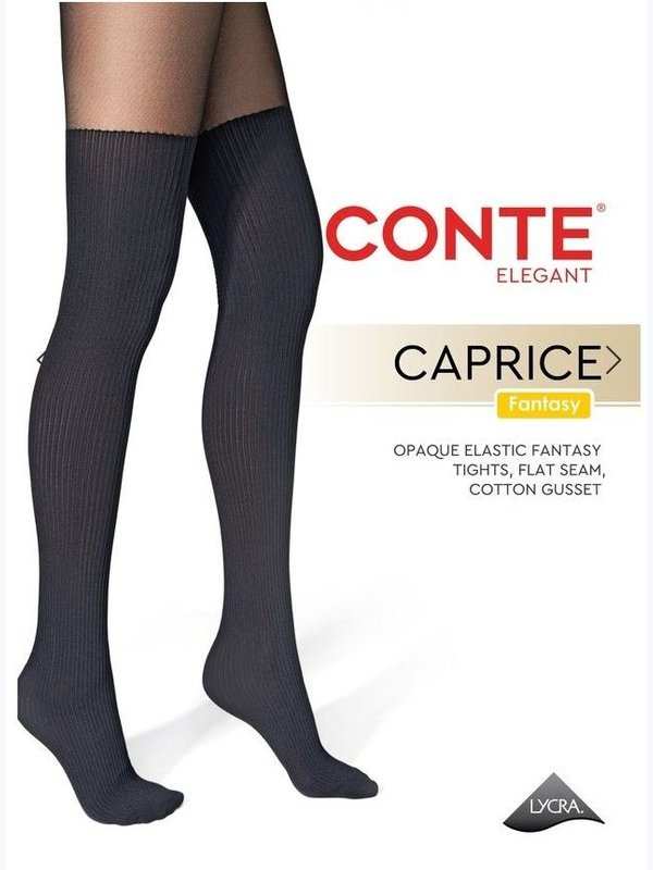 Conte Caprice фант. 60/40 DEN (имитация гольфинов в рубчик)